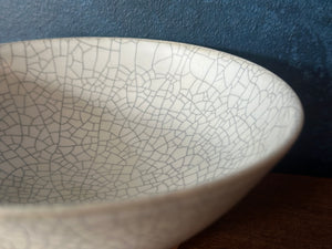 Cracked Chinese ink hand crafted bowl l 14.5 cm