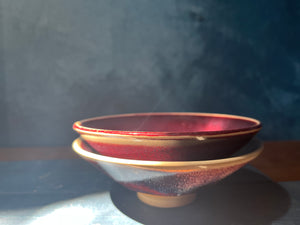 Copper red waterfall bowls Japanese Bowl