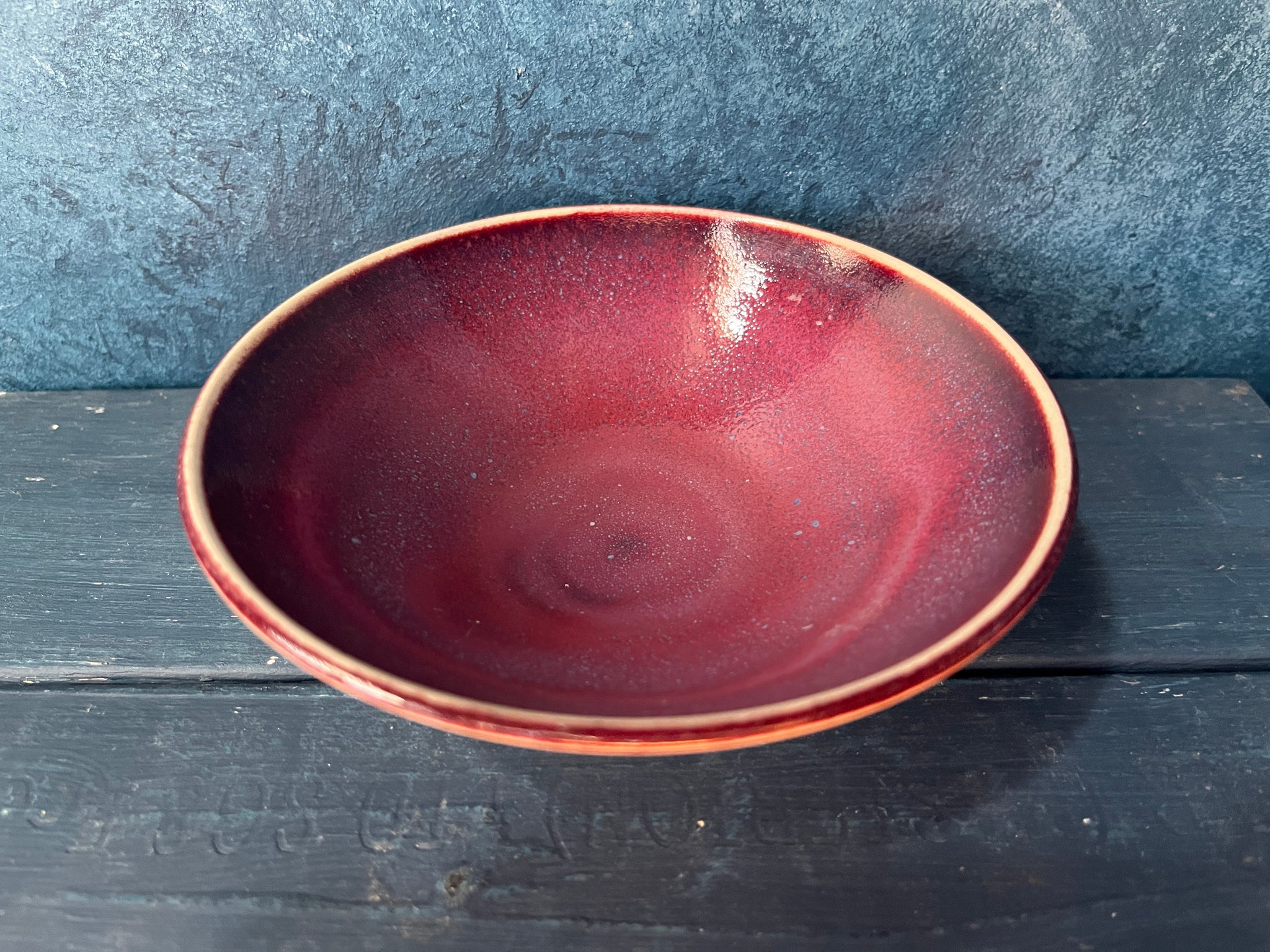 Copper red waterfall bowls Japanese Bowl