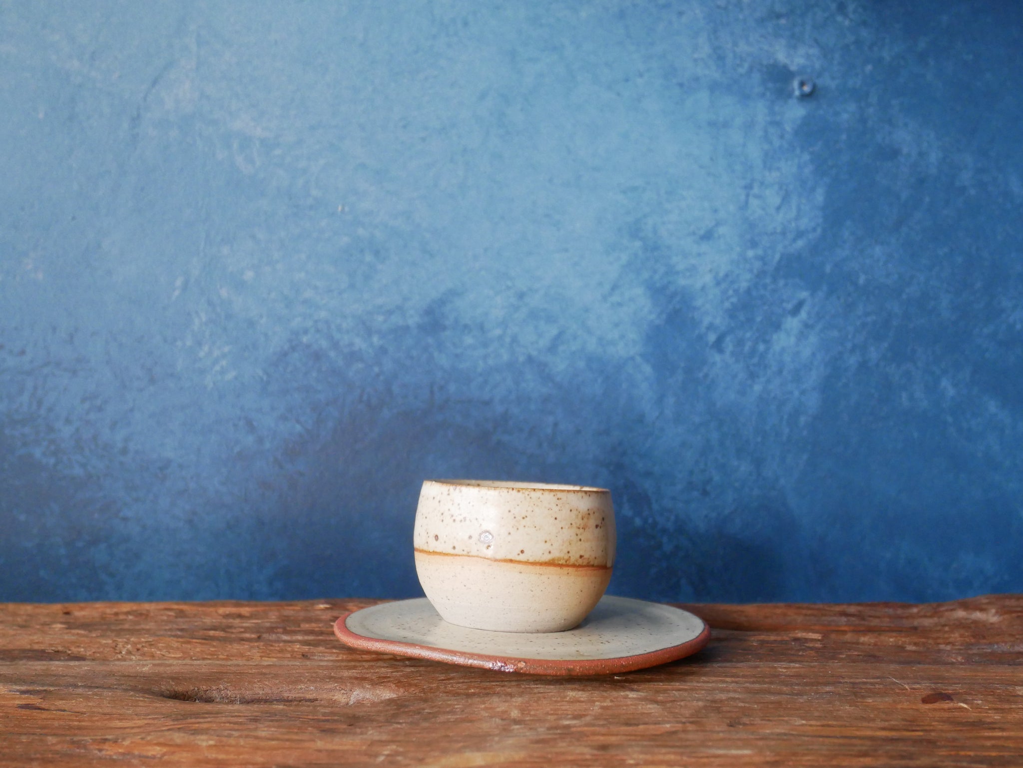 Natural Speckle Espresso cup with saucer Set