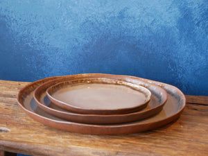 Cinnamon Celadon Plate - Three Sizes