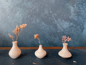 Handmade Miniature Vase (1F-6F) White creacked