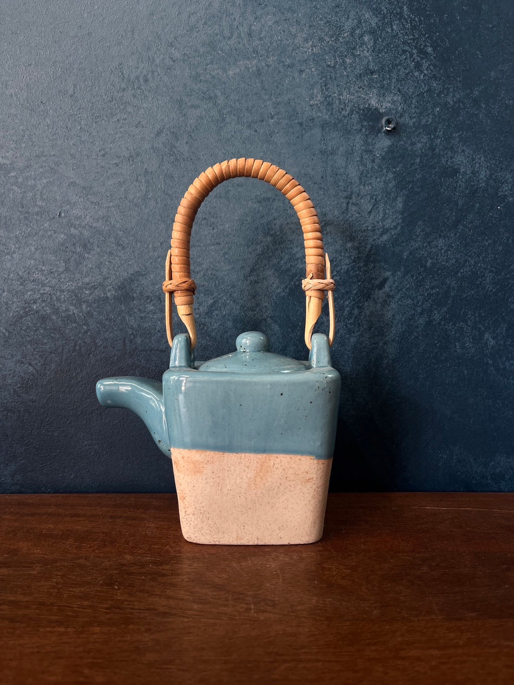 Tea Pot - Blue Soda Bamboo Handle