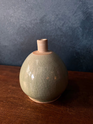 Elegant Green Celadon Vase no.7