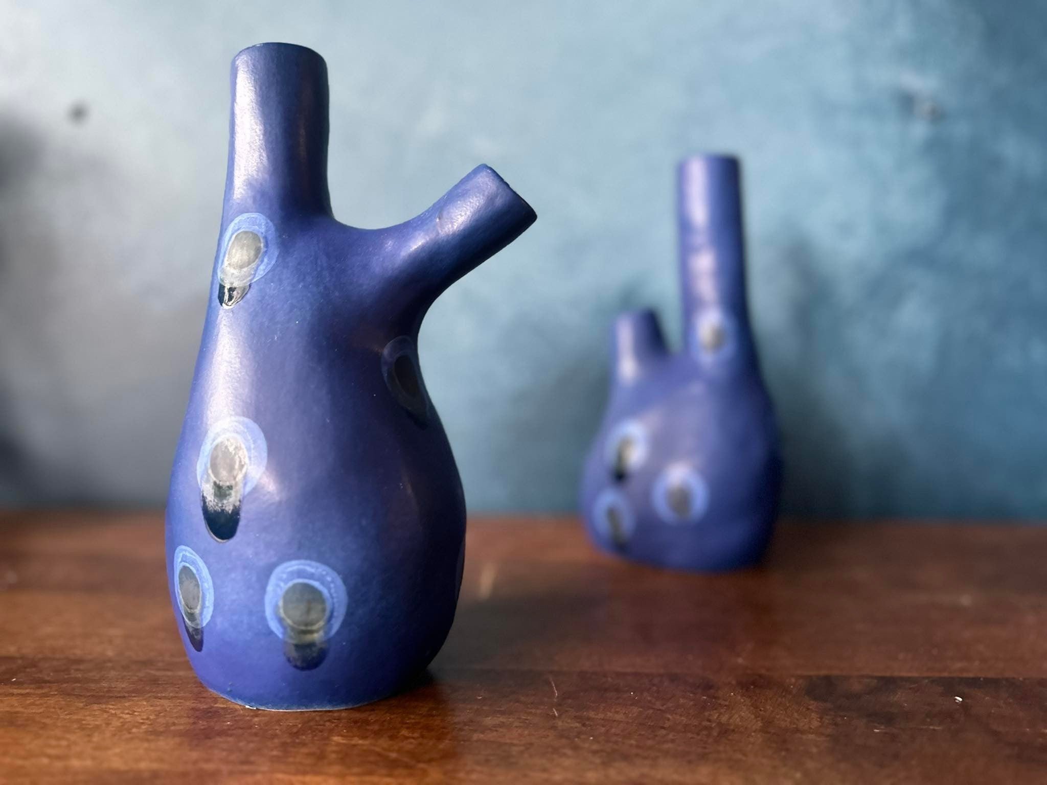 Blue Coral - Handpainted Vase