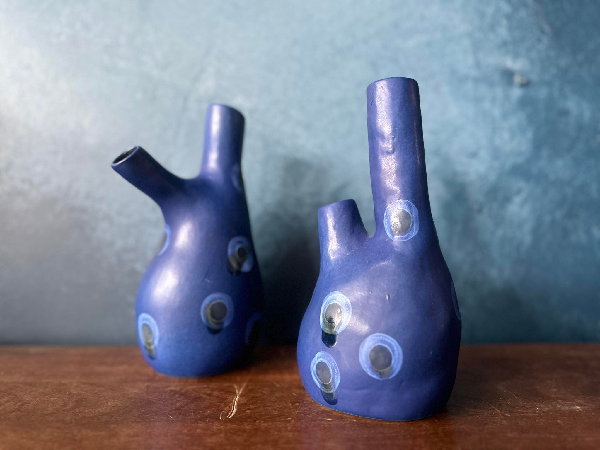 Blue Coral - Handpainted Vase