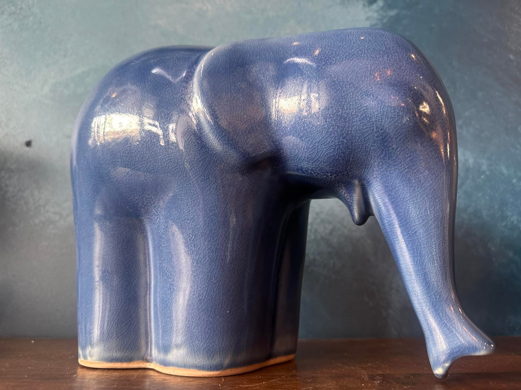 Peaceful Elephant - Cobalt