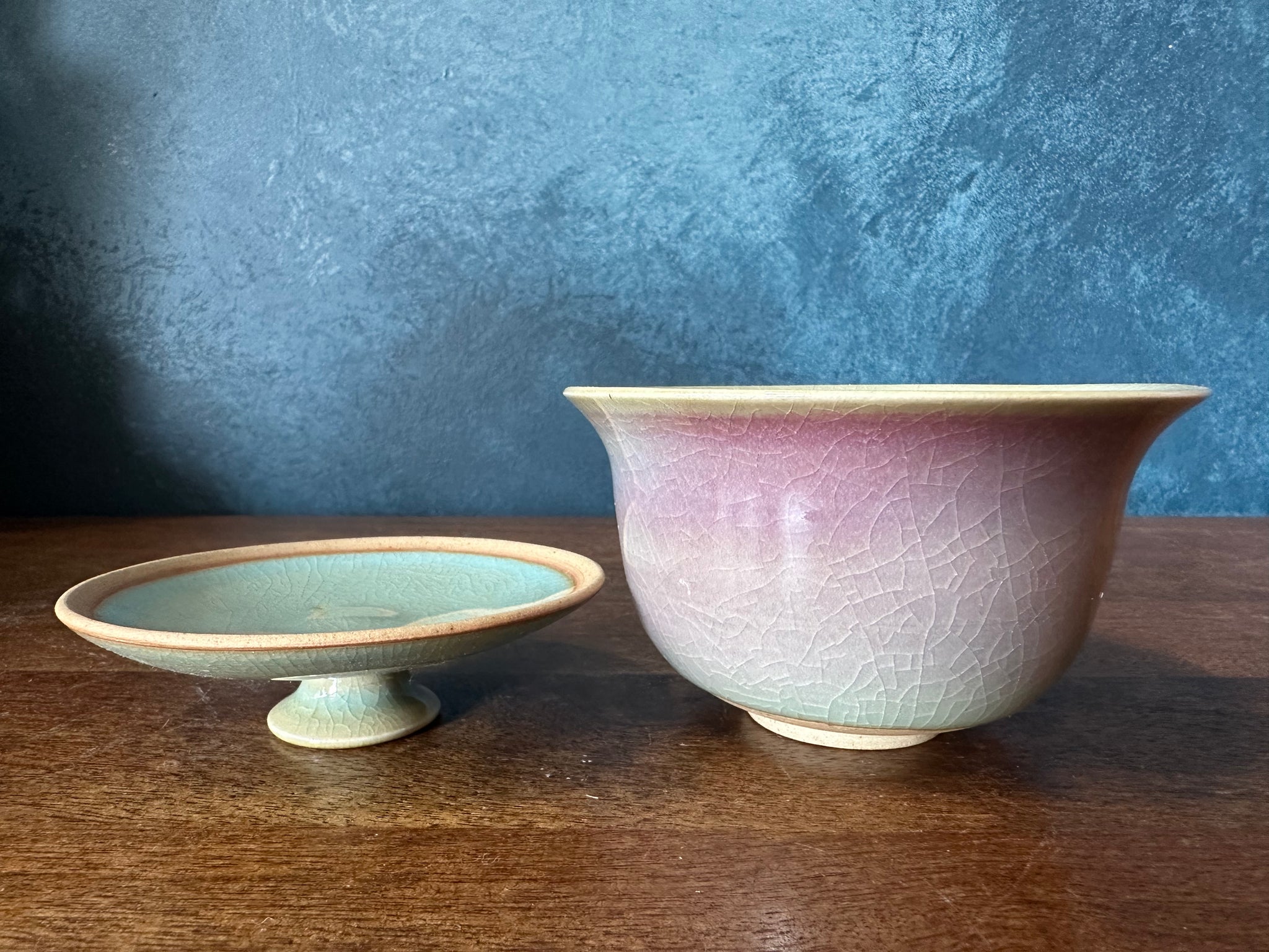 Celadon Ceramic Bowl with lid