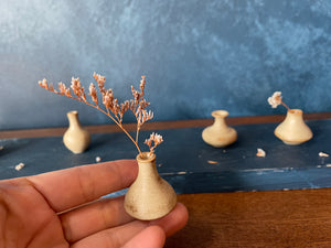 Handmade Miniature Vase (1K-7K) Eggshell brown
