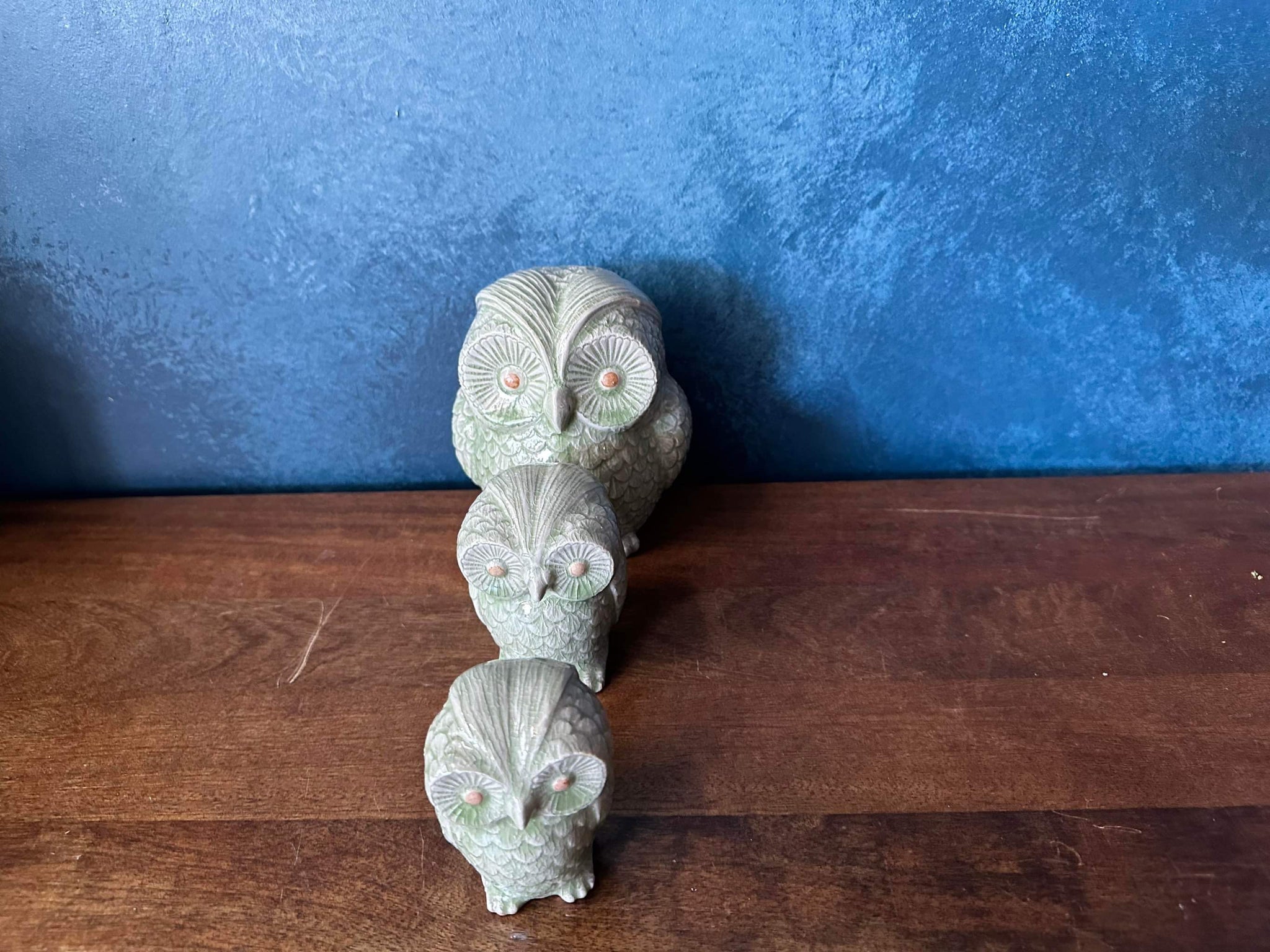 Owl Figure l Celadon Glazed