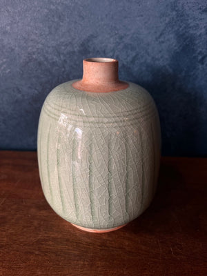 Elegant Green Celadon Vase no.9