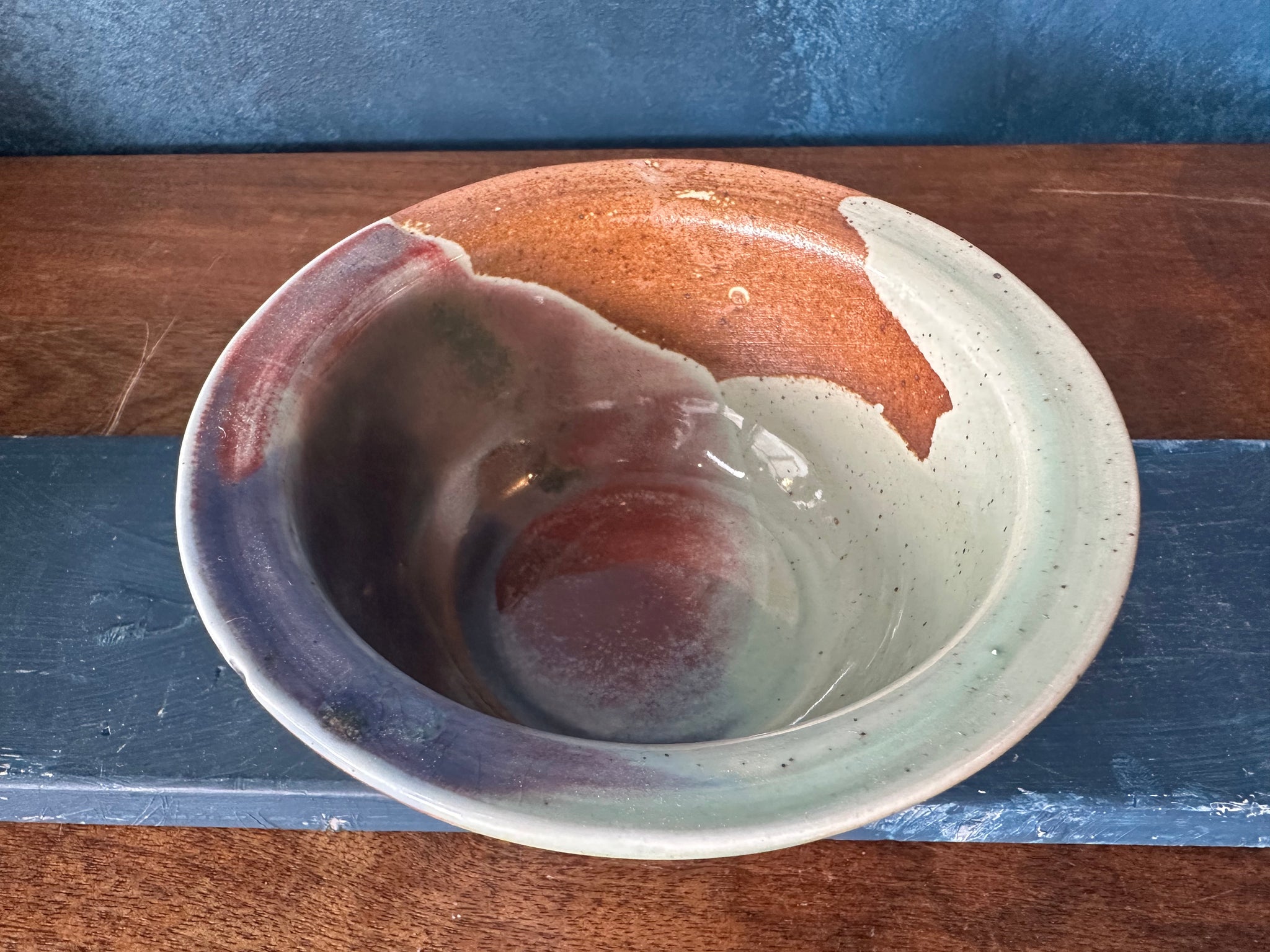 Indigo clay Bowl,Rustic