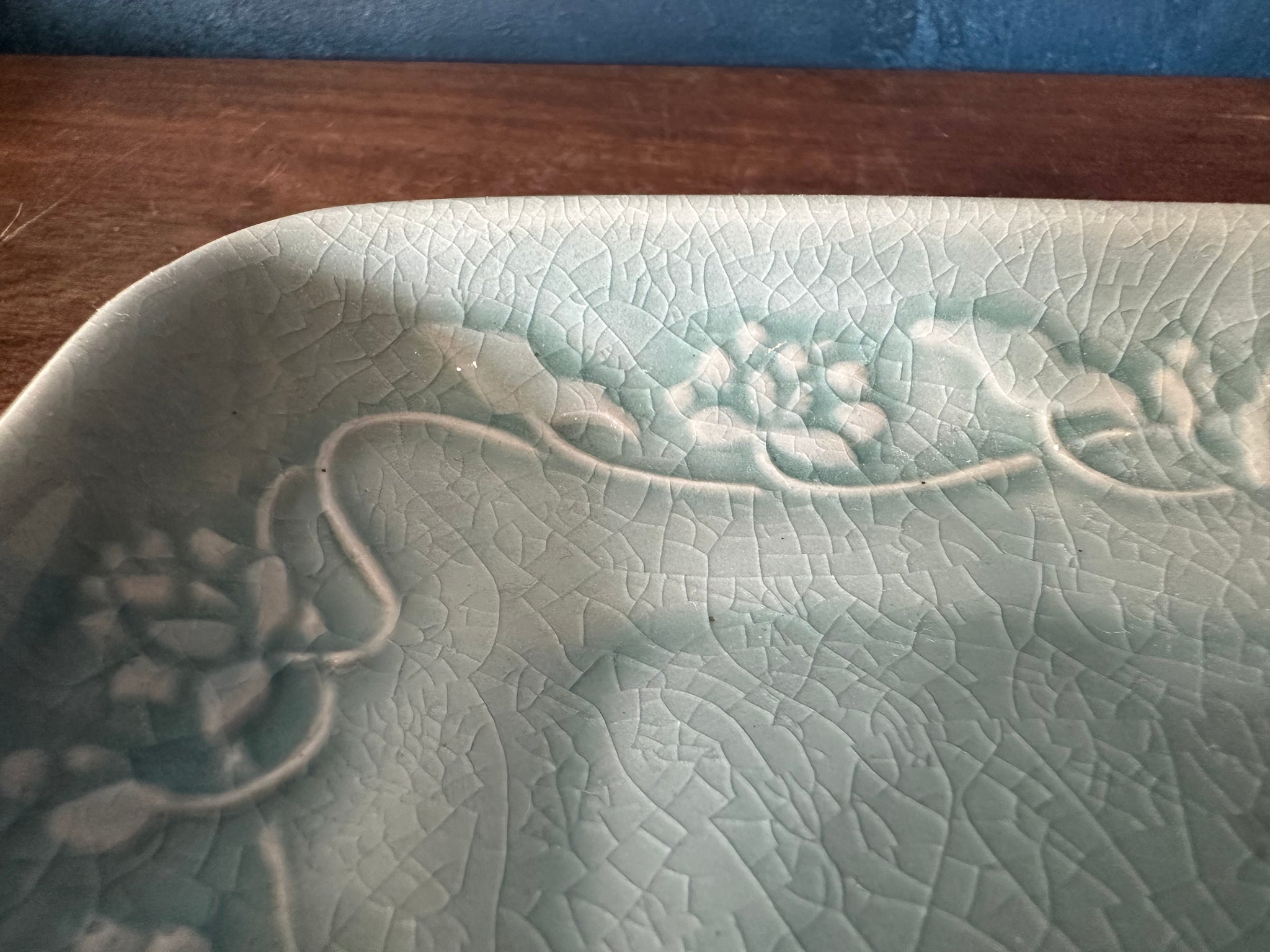 Flora Celadon Tray