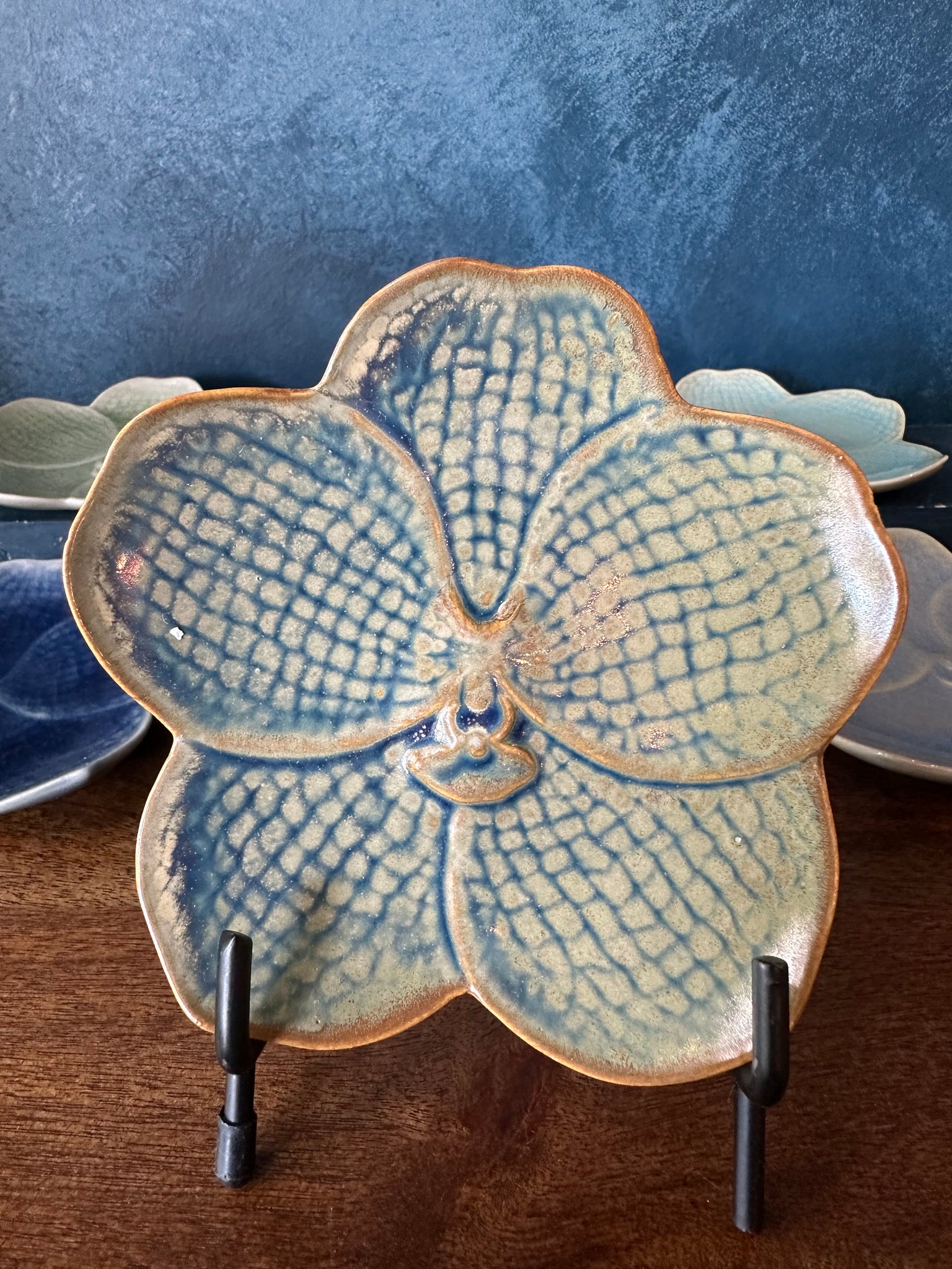 Orchids Side Plate, Handmade
