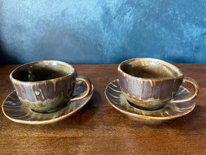 Melt Caramel Coffee Cup and Saucer