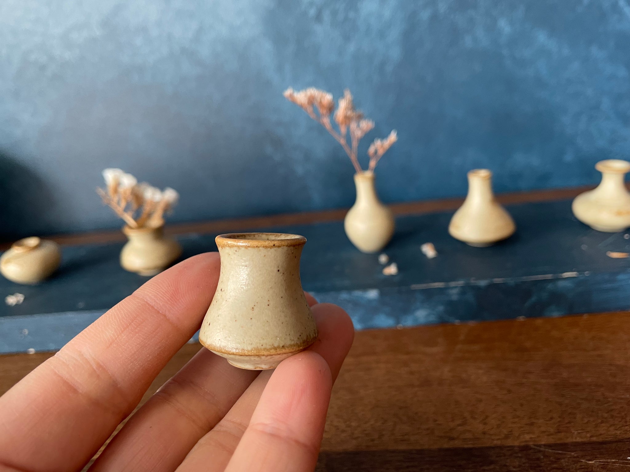 Handmade Miniature Vase (1B-7B) Natural