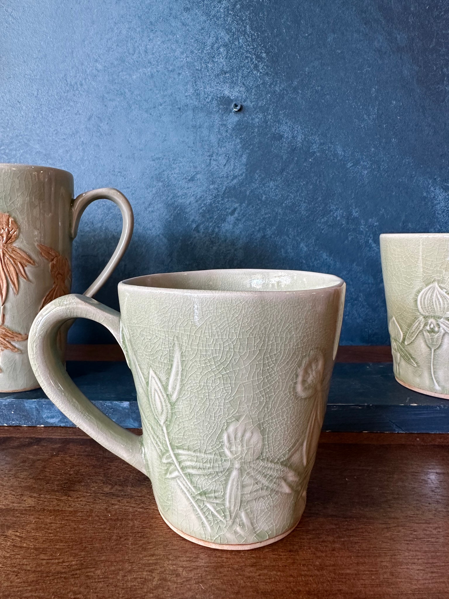 Celadon | Handcrafted l Floral - Mug
