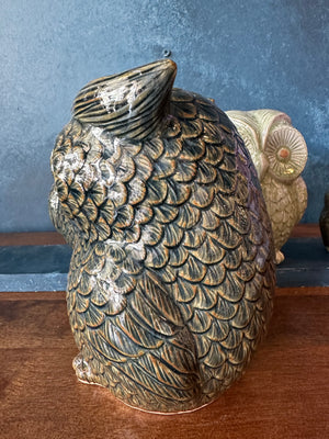 Owl Figure l Celadon Glazed