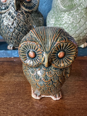 Owl Figure l Celadon Glazed