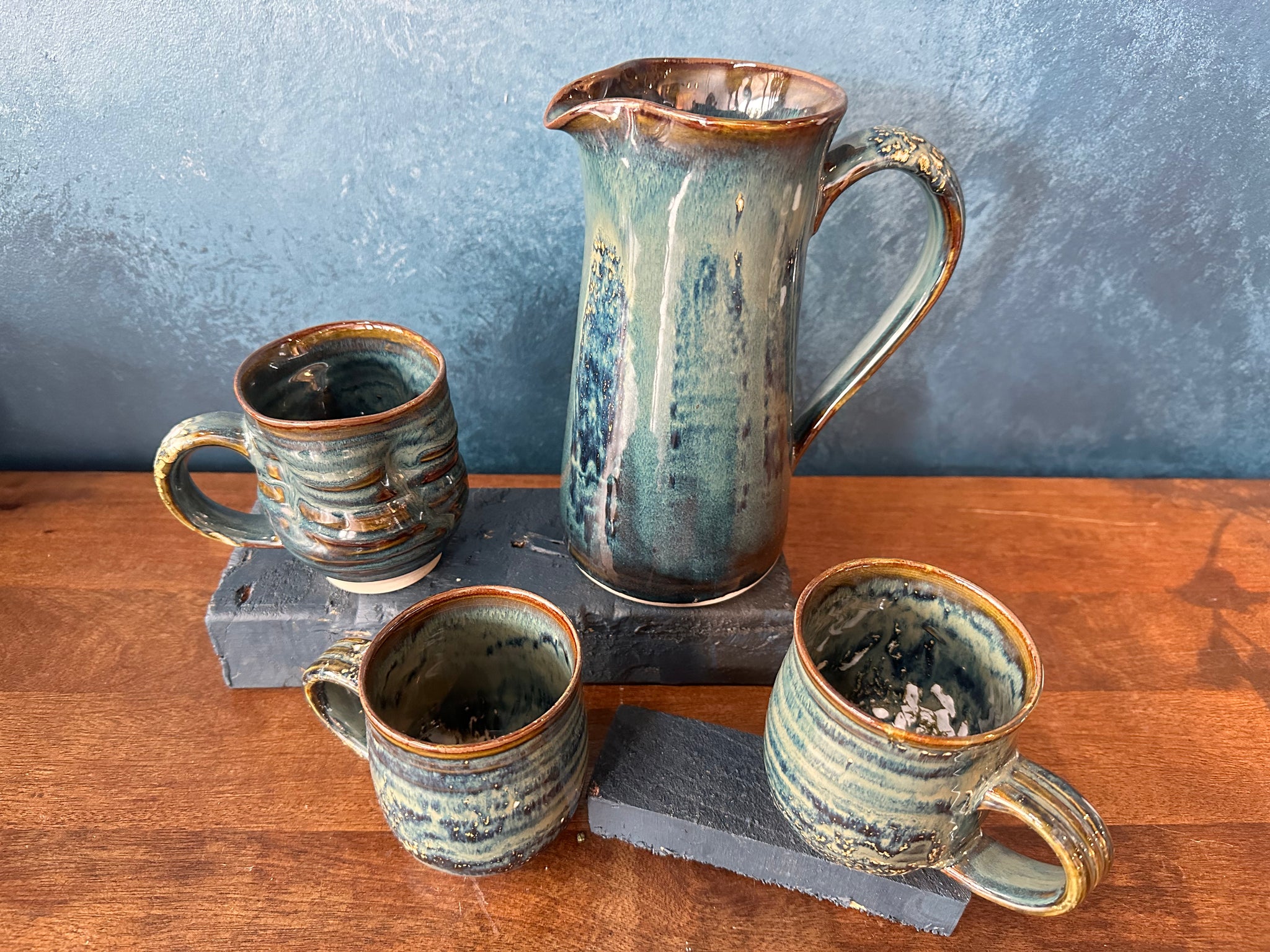 Deep Blue Jug / Cup | Earthy Details | Glazed