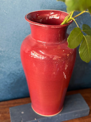Copper Red Vase - 36 cm