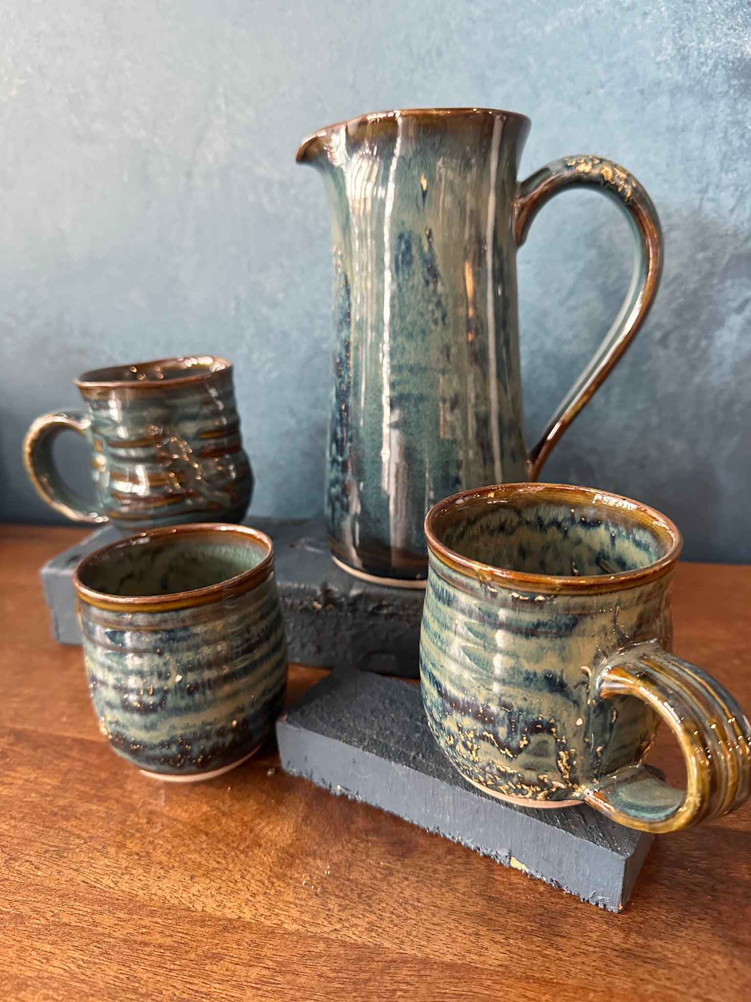 Deep Blue Jug / Cup | Earthy Details | Glazed