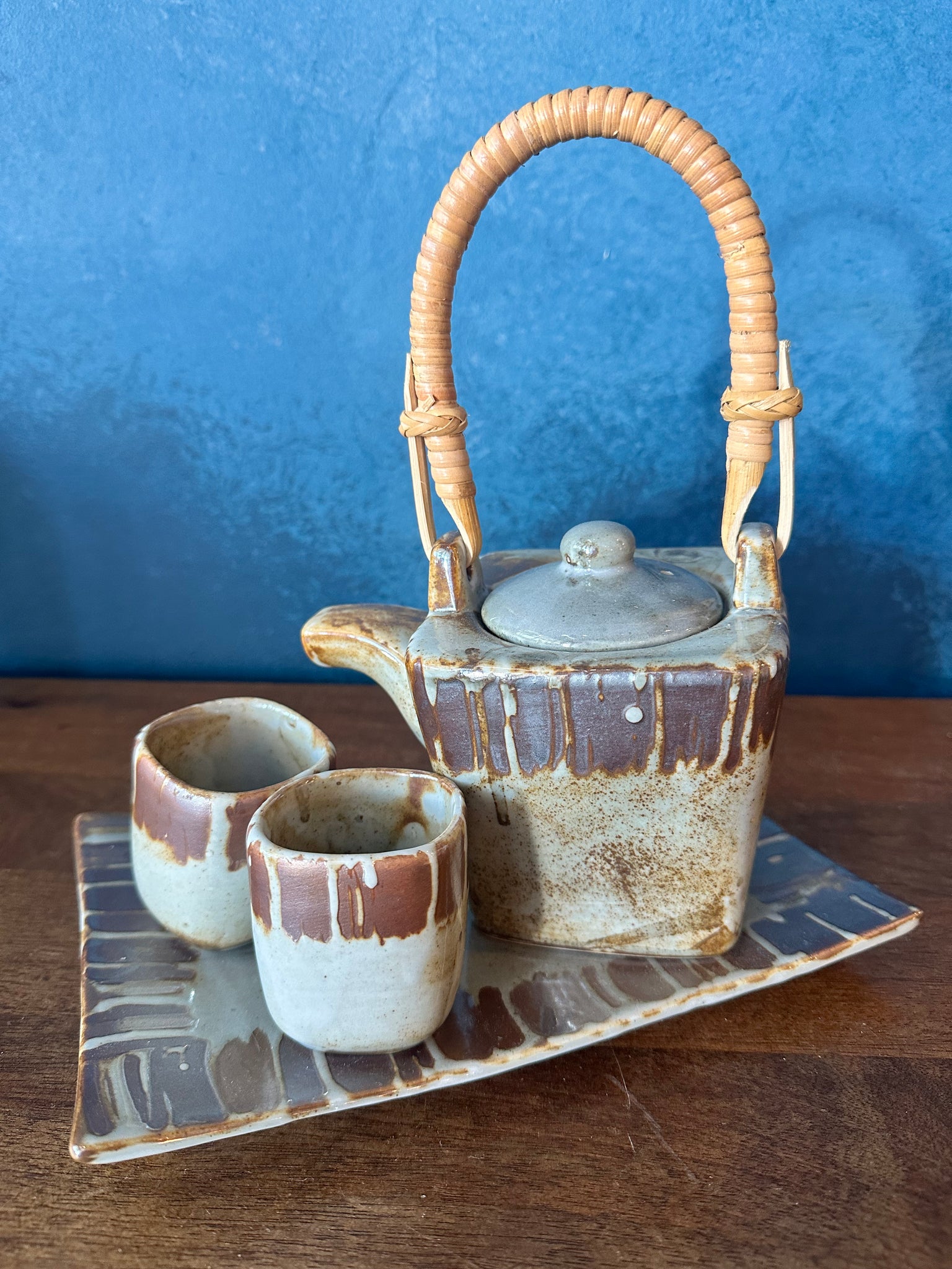 Square Tea Pot Set - Gerbera