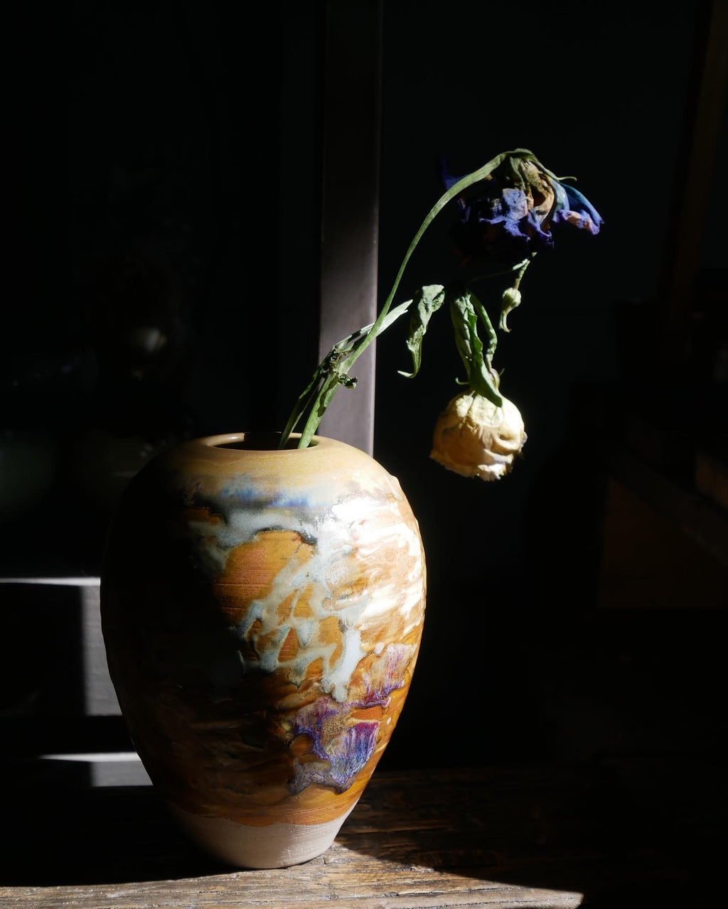 Violet Swirl Vase