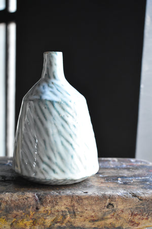 Shiny Pastel White Vase