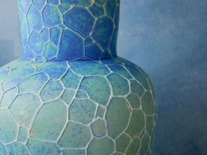 Turquoise Honeycomb Vase