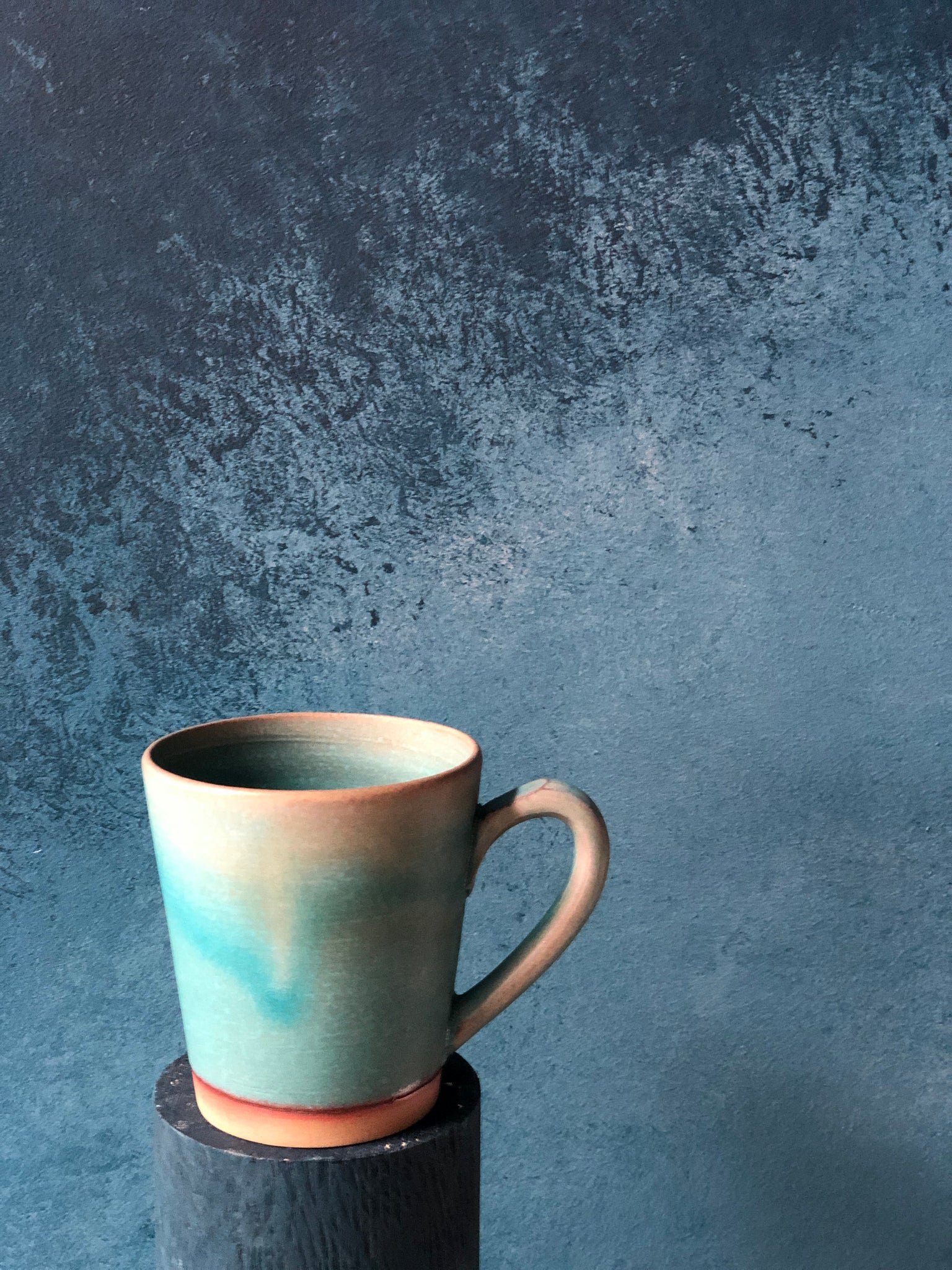 Blue Turquoise Mug, Handmade