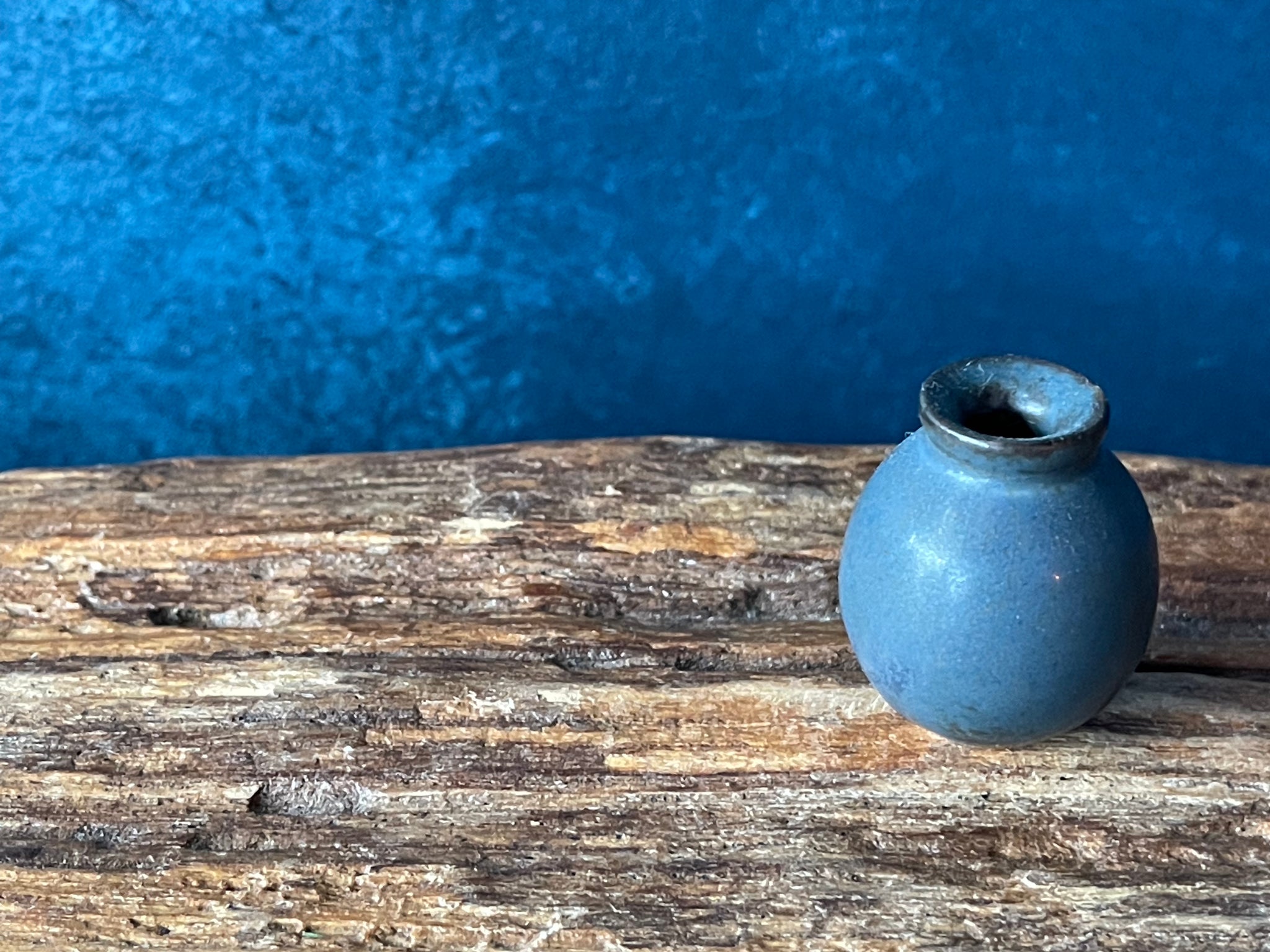 Hand-thrown Tiny Bud Vase / Navy mini bud vase - S22