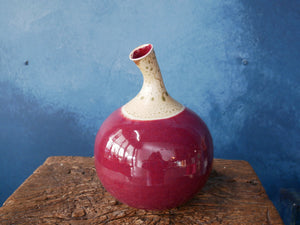 Copper Red Bent Neck Vase - III