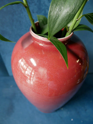 Copper Red Vase - Meiping  - I