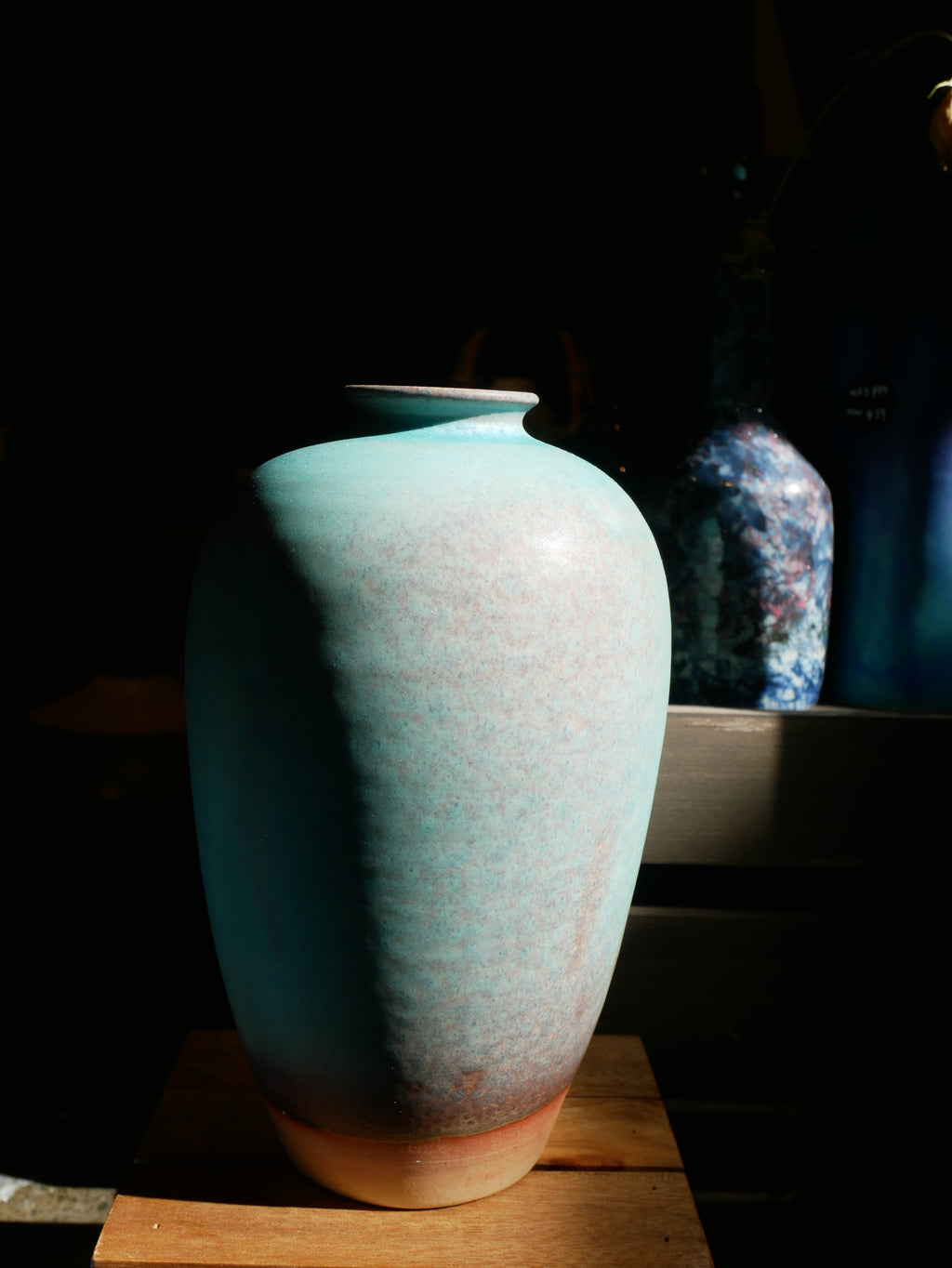 Dark Lavender Vase Tall