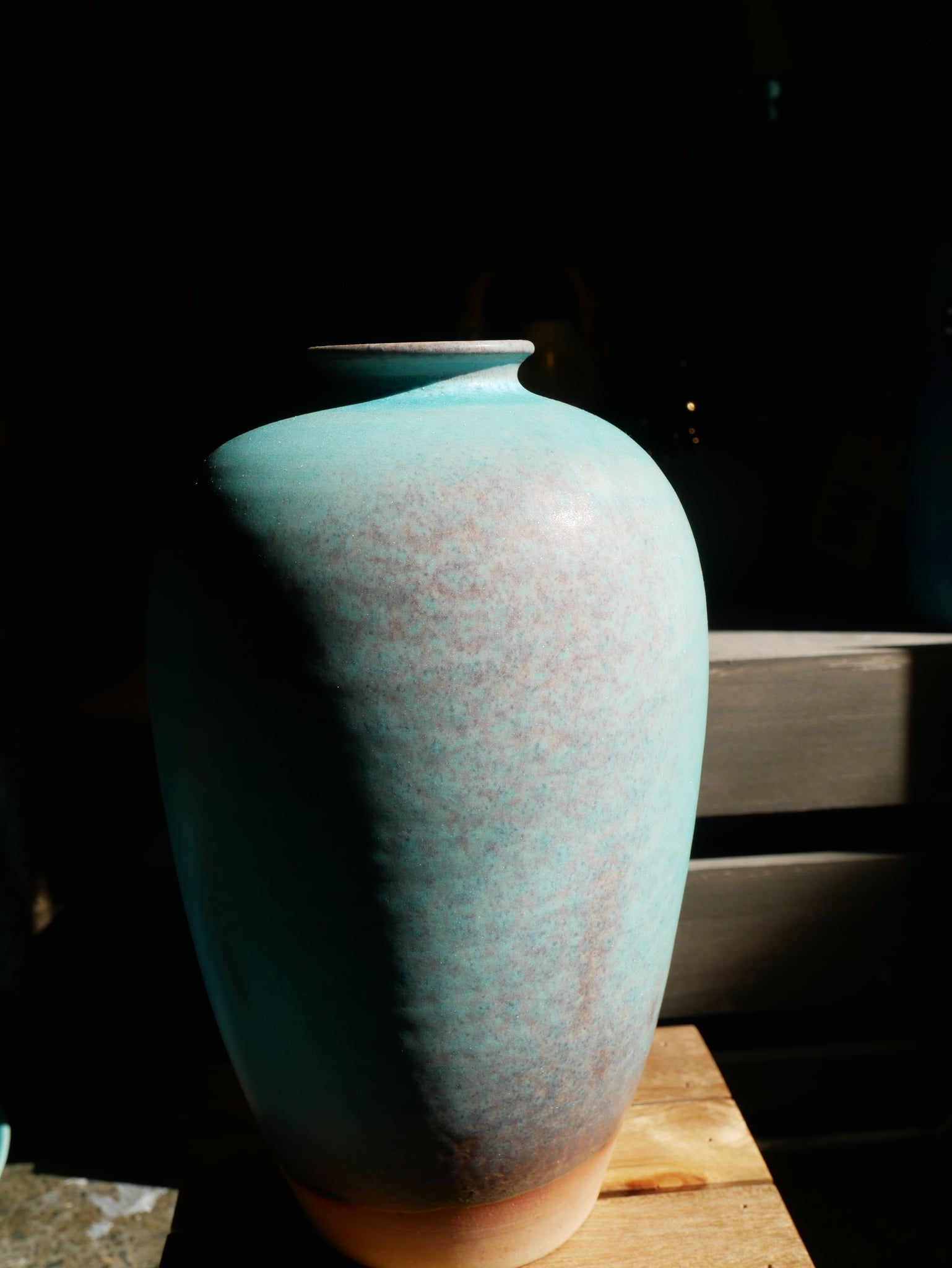 Dark Lavender Vase Tall