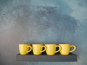 Bright Yellow Mug with Handle.