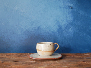 Natural Speckle Espresso cup with saucer Set