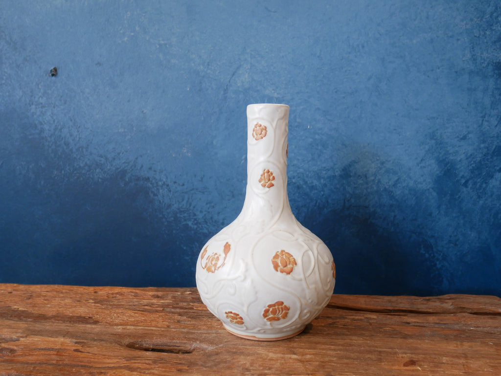 Ivory Floral Vase