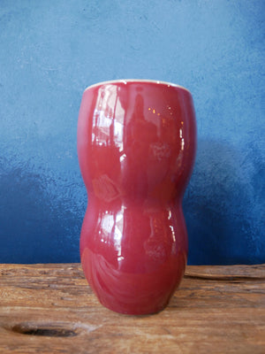 Copper Red Vase - Green celadon inside - VIII