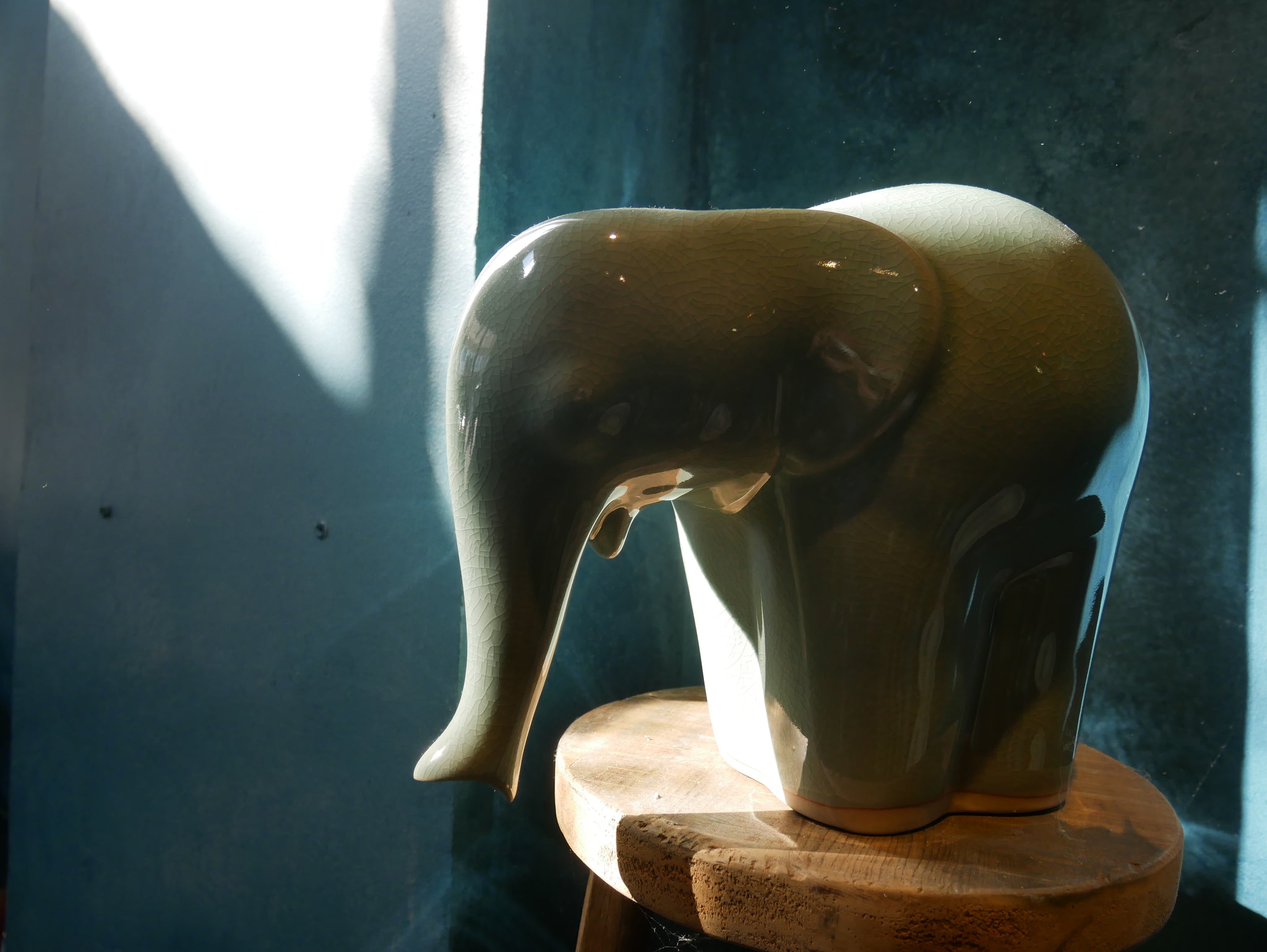 Green Celadon Elephant - II