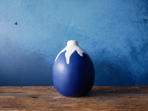 Cobalt Drip Vase