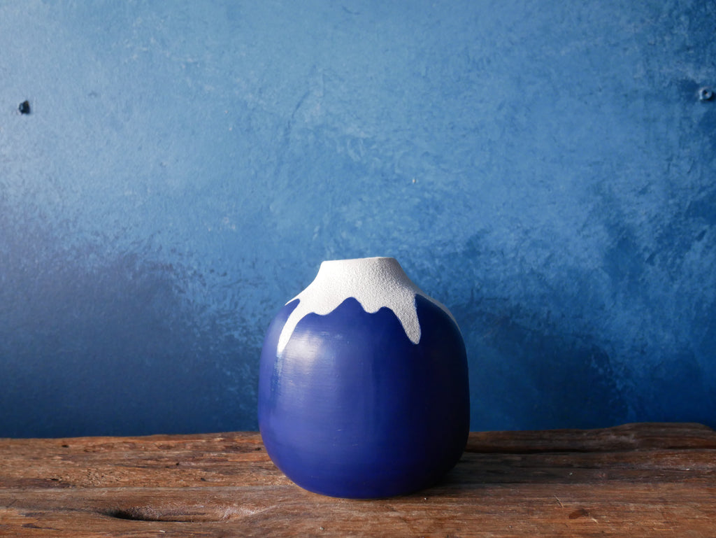 Cobalt Drip Vase