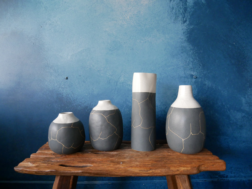 Fossil Grey Vase - Various Styles