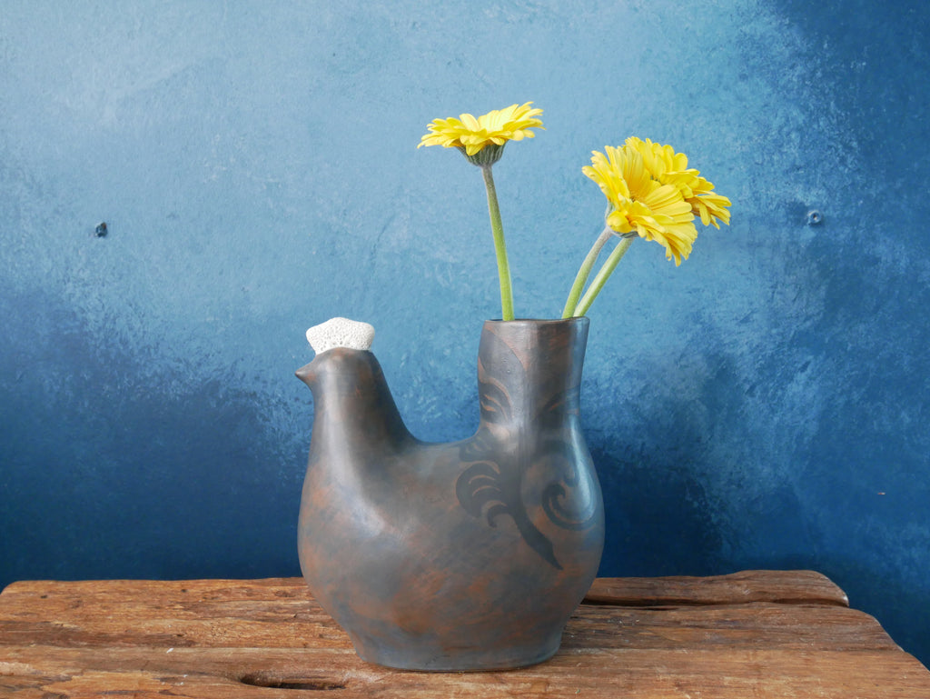 Cedar Chicken Vase