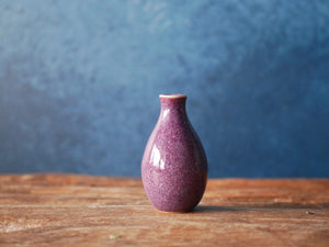 Hand-thrown Tiny Bud Vase / copper-purple kinyo glazed - P7