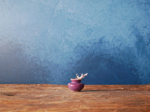 Hand-thrown Tiny Bud Vase / copper-purple kinyo glazed - P11