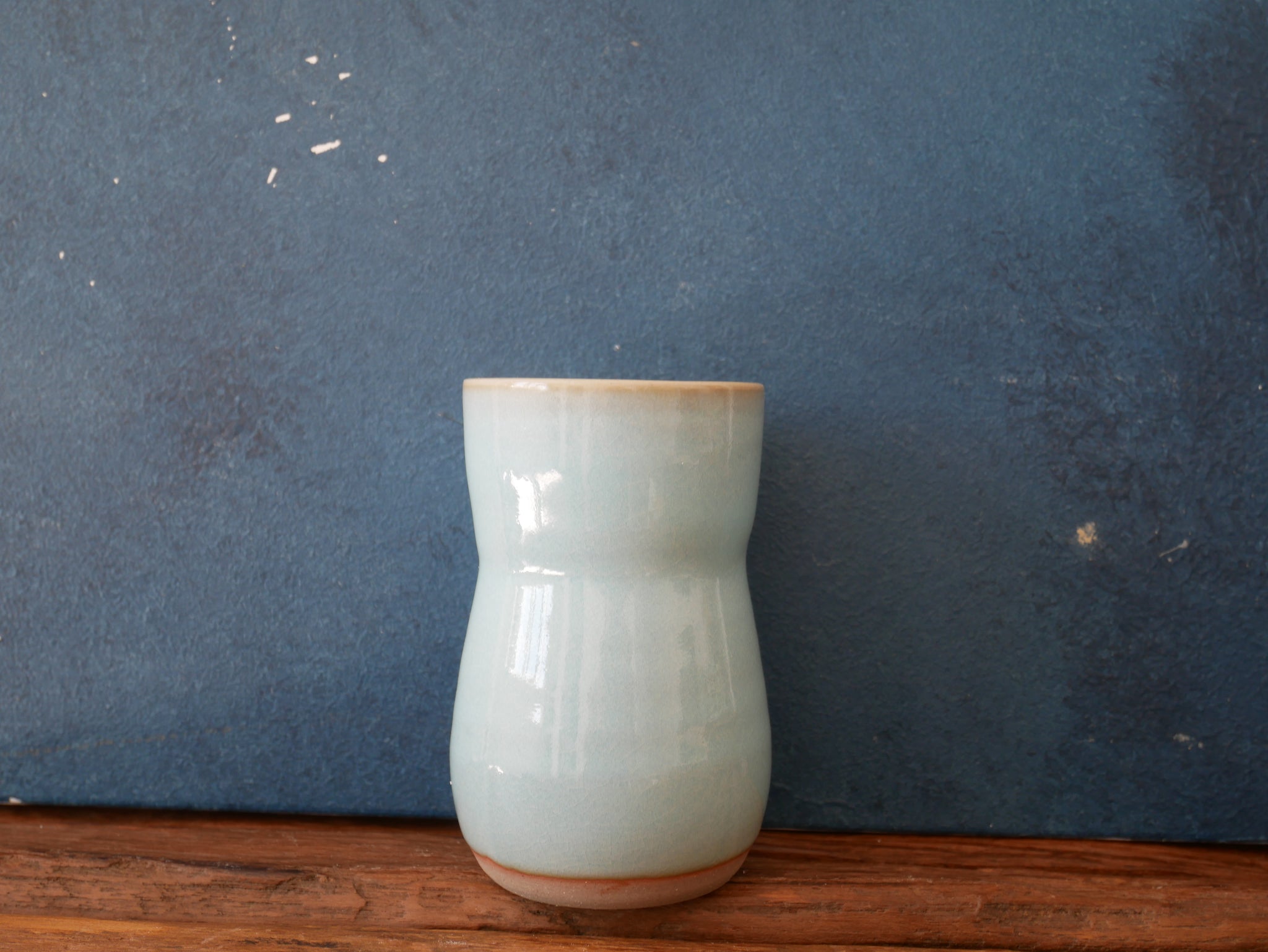 Blue celadon curve cup