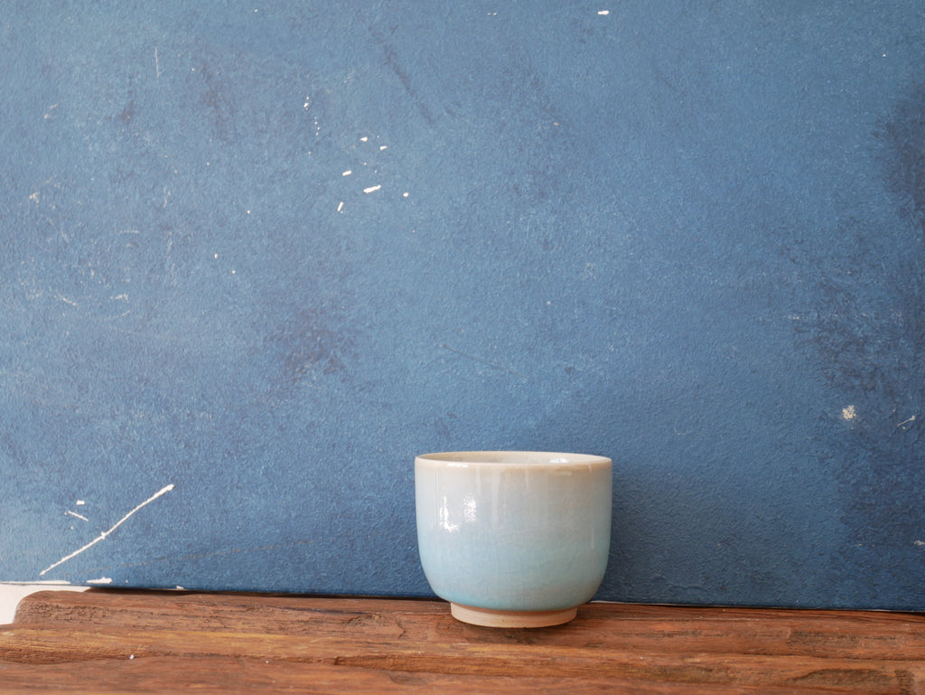 Blue celadon tea cup