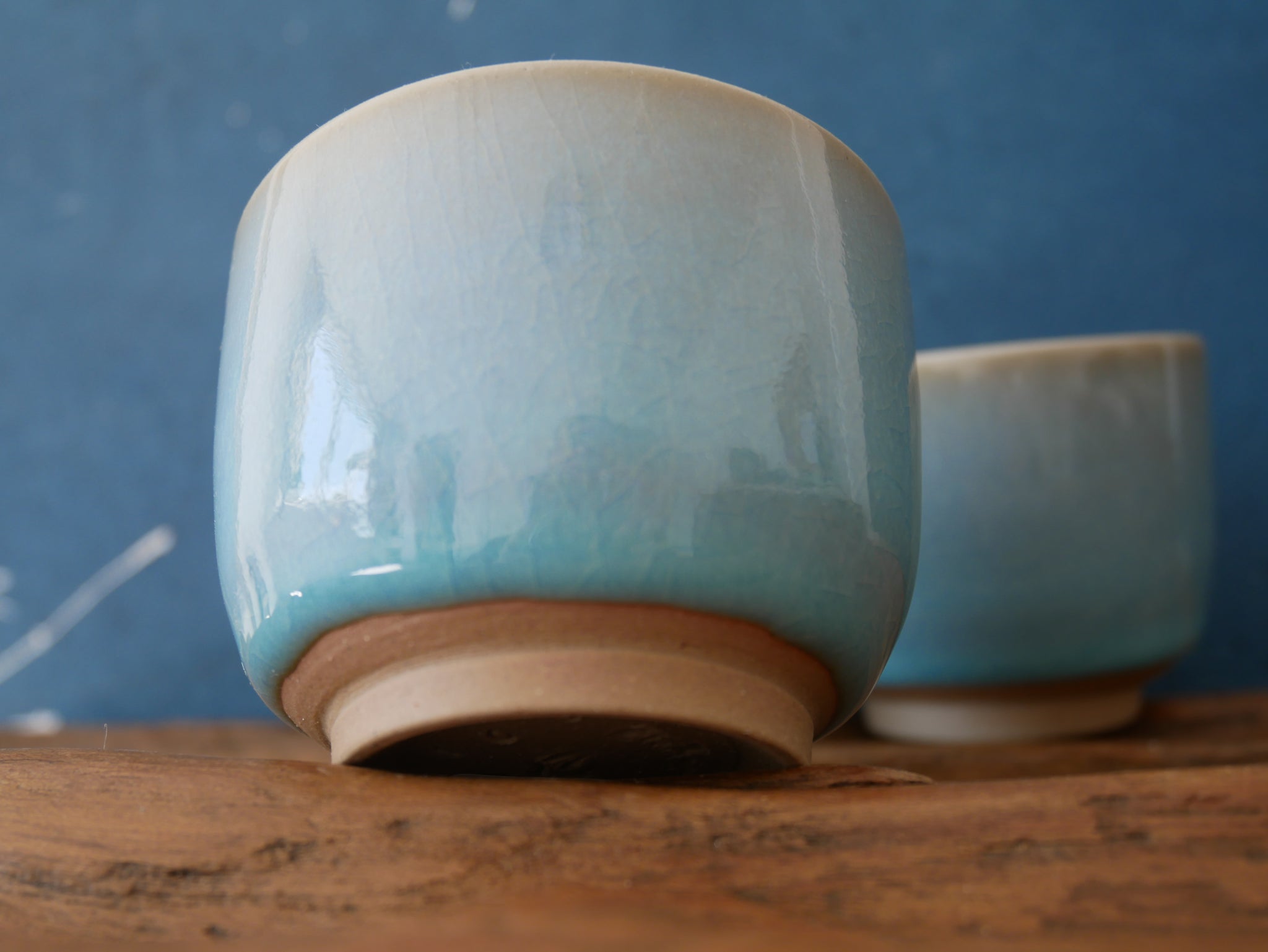 Blue celadon tea cup
